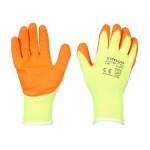 Large Eco-Grip Gloves - Crinkle Latex Coated Polycotton Qty Backing Card 1 Pair