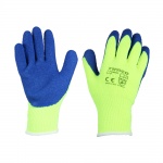 Large Warm Grip Gloves - Crinkle Latex Coated Polyester Qty Backing Card 1 Pair