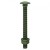 M10 x 220 Carriage Bolt,Nut & Washer-GRN 10 PCS