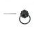 6'' Ring Gate Latch - Plain Black 1 EA