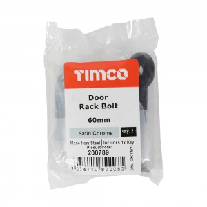 60mm Door Rack Bolts - Satin Chrome Qty Bag 2