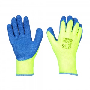 X Large Warm Grip Gloves - Crinkle Latex Coated Polyester Qty Backing Card 1 Pair