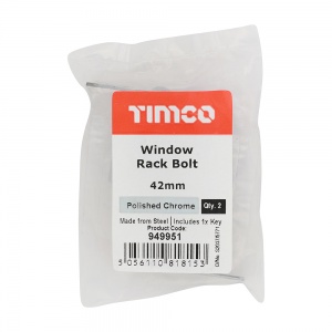 42mm Window Rack Bolts - Polished Chrome Qty Bag 2