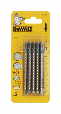 DeWalt DT2165QZ HCS T Shank Jigsaw Blades - 5pk