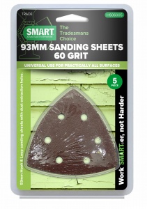 SMART Trade Series 93mm 60 Grit Sanding Sheets - (5 Pack)