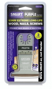 SMART Titanium Series 63mm Extreme Long-Life Bi-metal Blade - (3 Pack)
