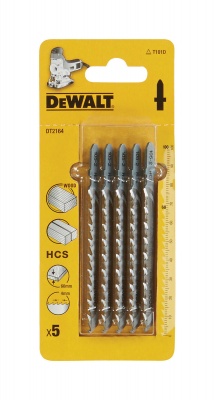 DeWalt DT2164QZ HCS Jigsaw Blades for Wood - 5pk