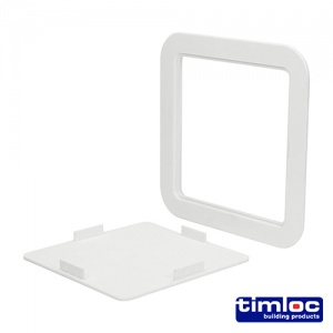 205 x 205 Timloc Access Panel - Plastic - Clip Fit - White Qty Bag 1