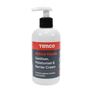 250ml Active Hands Sanitiser, Moisturiser & Barrier Cream Qty Pump Bottle 1