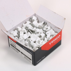 To fit 1.0mm Flat Cable Clip White 100 PCS