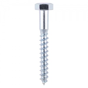 6.0 x 30 Coach Screws - Hex - Zinc Qty Box 200