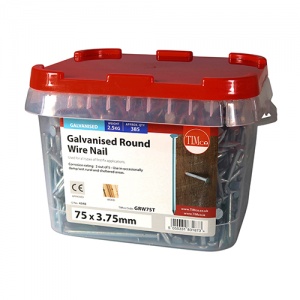 75 x 3.75 Round Wire Nail - Galvanised 2.5 KG