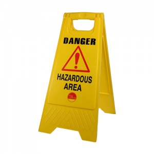 610 x 300 x 30 A-Frame Sign Hazardous Area 1 EA