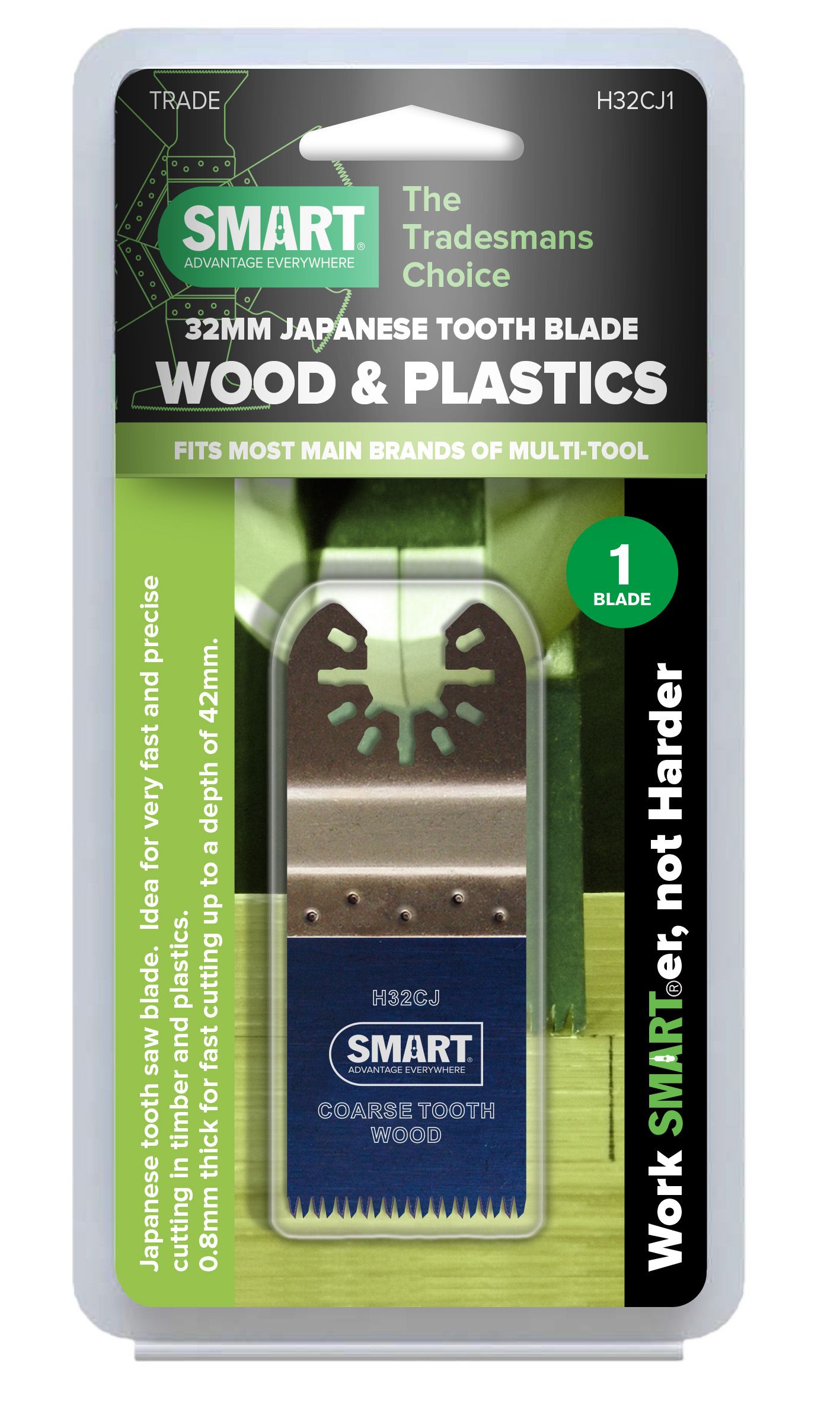 SMART Trade Series 32mm Japanese Tooth Blade Screws & Fasteners