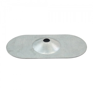 82 x 40 Metal Oval Stress Plate Zinc 50 PCS
