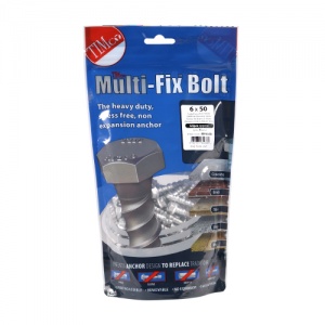 6.0 x 50 Multi-Fix Bolt Hex Head 64 PCS