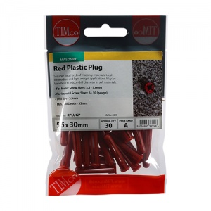 30mm Red Plastic Plug 30 PCS