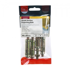 M8:25P (M8 x 85) Shield Anchor Proj. Bolt - ZYP 4 PCS