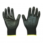 Medium Durable Grip Gloves - PU Coated Polyester Qty Backing Card 1 Pair