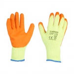 X Large Eco-Grip Gloves - Crinkle Latex Coated Polycotton Qty Backing Card 1 Pair