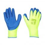 X Large Warm Grip Gloves - Crinkle Latex Coated Polyester Qty Backing Card 1 Pair