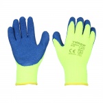 Medium Warm Grip Gloves - Crinkle Latex Coated Polyester Qty Backing Card 1 Pair