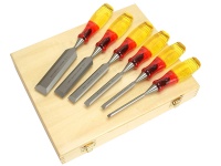 IRWIN Marples M373 Heavy-Duty Bevel Edge Chisel Split proof Handle Set 6 Pack