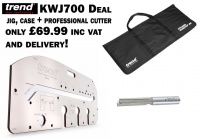 KWJ700 WORKTOP JIG DEAL, CASE AND 3/83 X 1/2'' TC PRO CUTTER