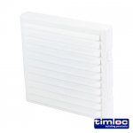 127 x 350 Timloc AeroCore Through Wall Vent Set with Cowl and Baffle - White Qty Bag 1