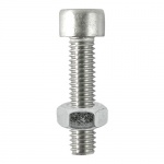 M6 x 25 Cap Socket & Nut - A2 SS 6 PCS