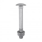 M6 x 40 Carriage Bolt Exterior - SO 10 PCS