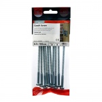 6.0 x 100 Coach Screws - Hex - Zinc Qty TIMpac 10