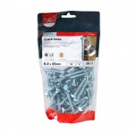 8.0 x 50 Coach Screws - Hex - Zinc Qty TIMbag 75