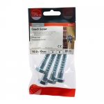 10.0 x 80 Coach Screws - Hex - Zinc Qty TIMpac 4