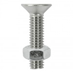 M6 x 20 CSK Socket & Nut - A2 SS 8 PCS