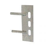 150 x 50mm Gravel Board Clip 2 Pin Galv 1 EA