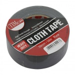 50m x 50mm Heavy Duty Cloth Tape Black 1 EA