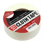 50m x 50mm Heavy Duty Cloth Tape White 1 EA