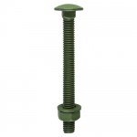 M10 x 100 Carriage Bolt,Nut & Washer-GRN 10 PCS