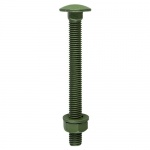 M10 x 100 Carriage Bolt,Nut & Washer-GRN 10 PCS