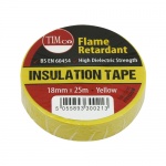 25m x 18mm PVC Insulation Tape Yellow 10 PCS