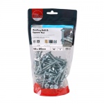 M6 x 60 Roofing Bolt & SQ Nut - BZP 80 PCS