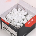 To fit 4.5mm Round Cable Clip White 100 PCS
