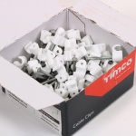 To fit 5.0mm Round Cable Clip White 100 PCS