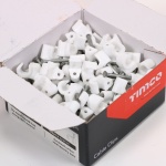 To fit 6.0mm Round Cable Clip White 100 PCS