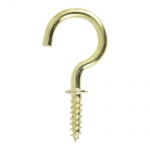 19mm Cup Hooks - Round - Electro Brass Qty TIMpac 15
