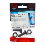 M10 x 25 Set Screw & Hex Nut - A2 SS 2 PCS