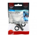 M12 x 30 Set Screw & Hex Nut - A2 SS 2 PCS