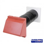 127 x 350 Timloc AeroCore Through-Wall Ventilation Set with Cowl and Baffle - Terracotta Qty Bag 1