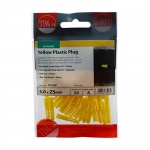 25mm Yellow Plastic Plug 50 PCS